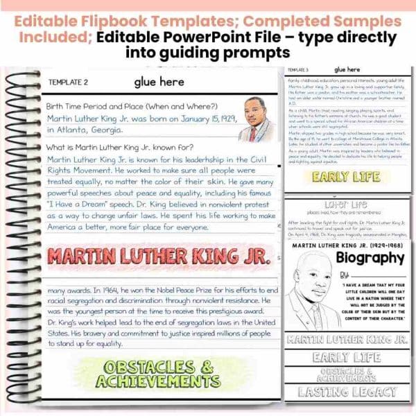 Martin Luther King Jr. Biography Research Report Templates
